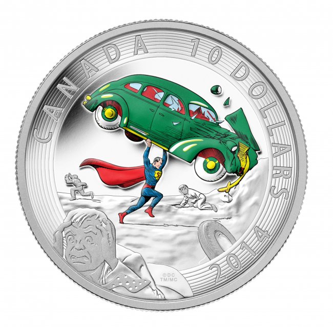 В Канаде выпущена новая серия монет с Суперменом