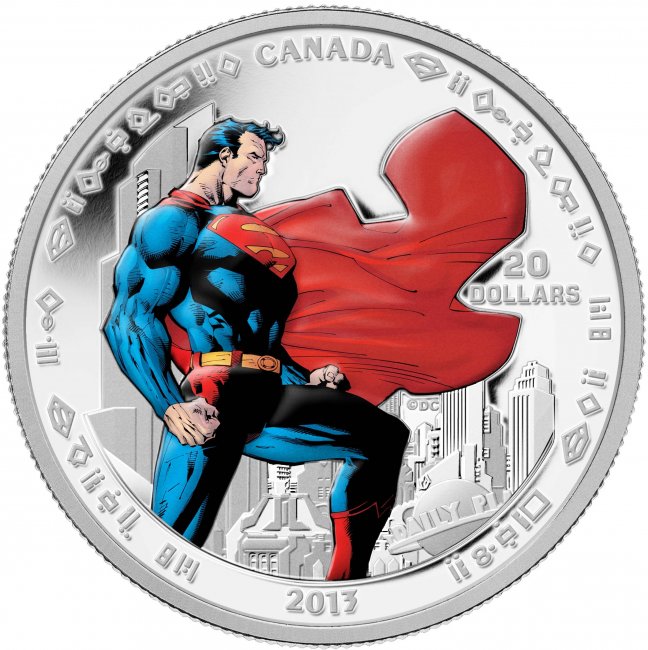 В Канаде выпущена новая серия монет с Суперменом