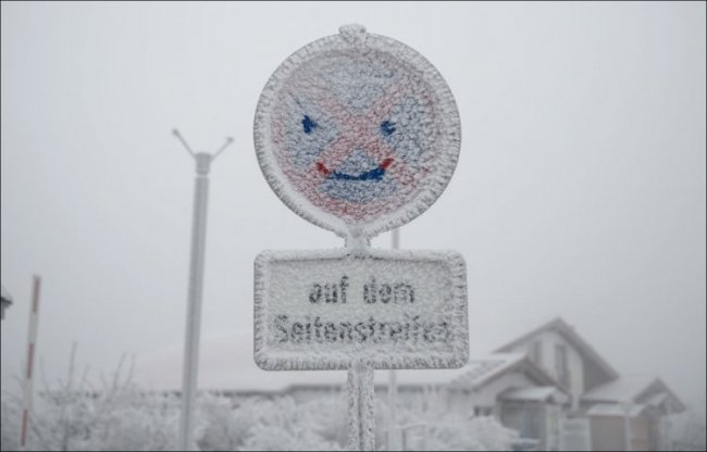 Ледяной дождь в Австрии и Германии