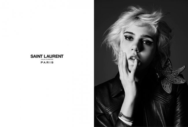 Джулия Камминг в рекламе Saint Laurent
