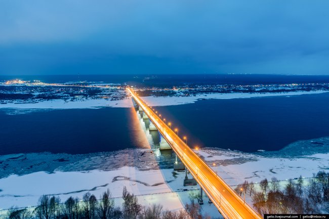 Зимняя Пермь с высоты