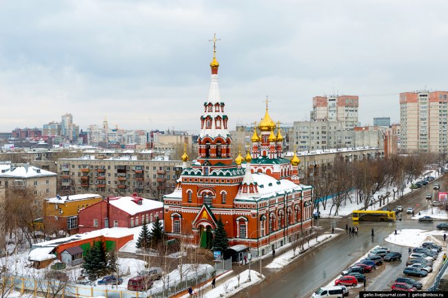 Зимняя Пермь с высоты