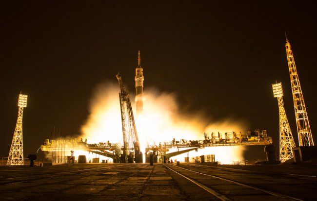 Старт российского космического корабля «Союз МС-03»