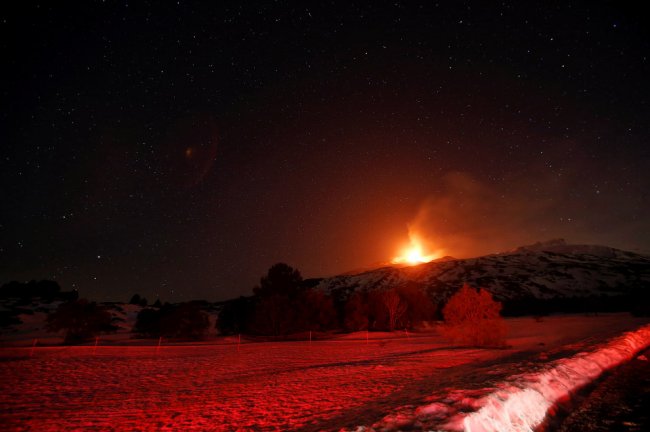 Новое извержение вулкана Этна
