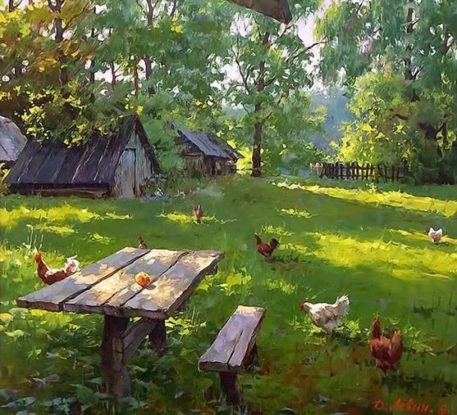 Сельские мотивы на картинах Дмитрия Лёвина