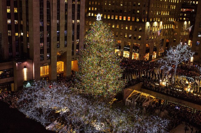 Рождественские елки и праздничные огни по всему миру