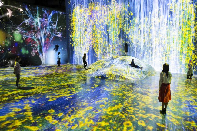 Интерактивный музей цифрового искусства в Токио