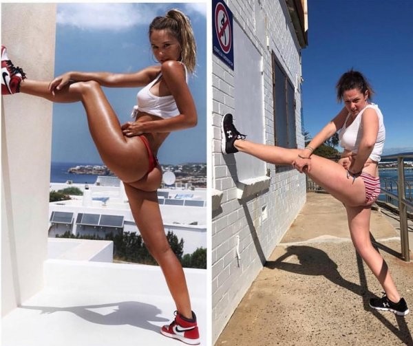 Селеста Барбер - блогер из Австралии, которая показала, как нелепо выглядят позы моделей в обычной жизни (15 фото)