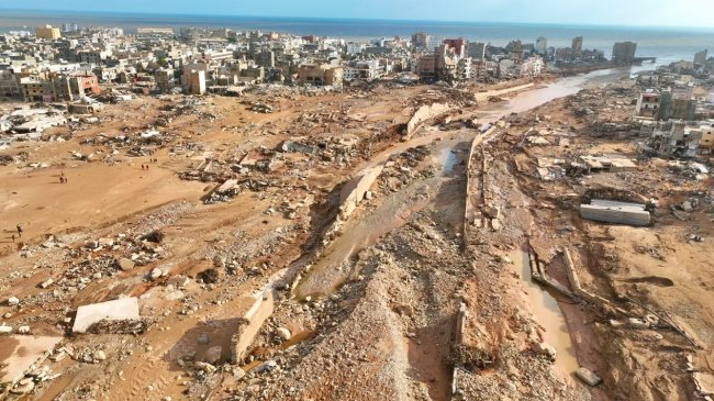 Фотографии разрушительных наводнений в Ливии