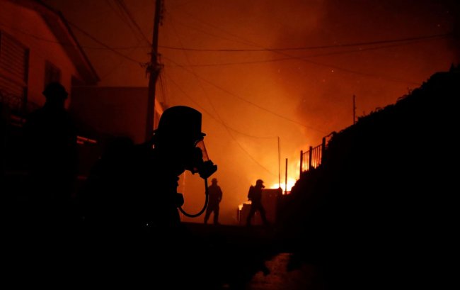 Смертоносные лесные пожары в Чили