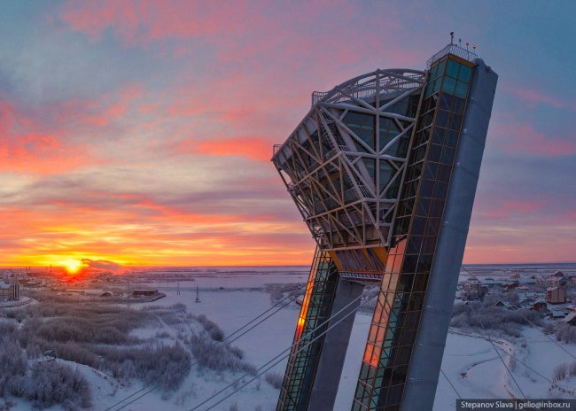 Салехард с высоты — столица Ямало-Ненецкого автономного округа