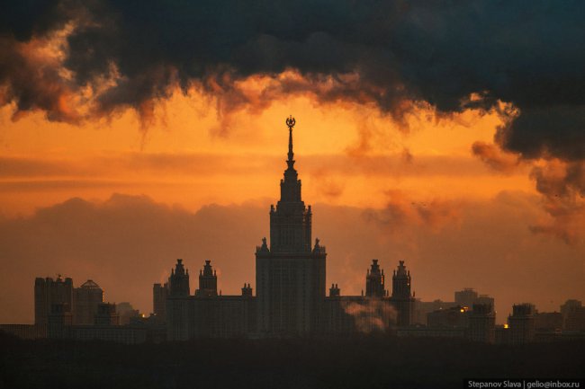 Зимняя Москва с высоты