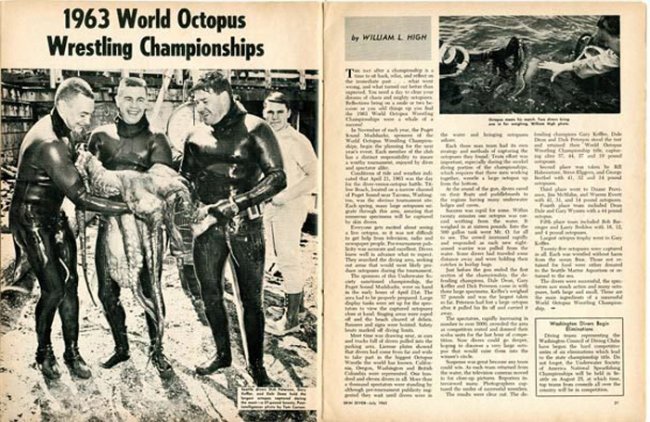 Борьба с осьминогом, популярная в середине прошлого века в США